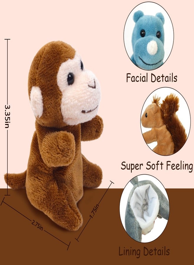 JUSTQUNSEEN 12Pcs Finger Puppets Set Jungle, Soft Plush Toy for Kids Realistic Jungle Plush Animal Finger Puppet Role-Playing Story Finger Puppet Animal Soft Toy for Kids - Image 3